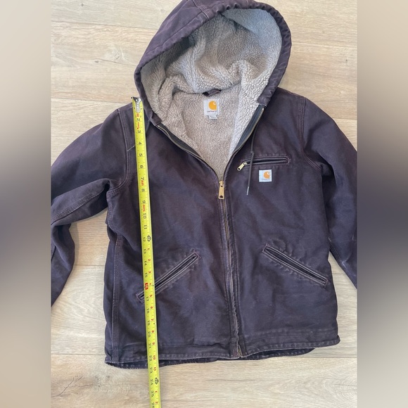 Carhartt women’s Sherpa lined washed duck jacket - size small (4-6) - Picture 5 of 12